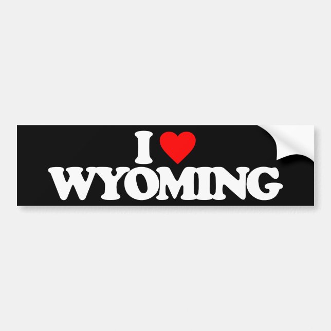 I LIEBE WYOMING AUTOAUFKLEBER (Vorne)