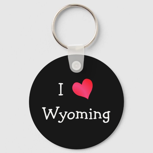 I Liebe Wyoming Schlüsselanhänger (Vorderseite)