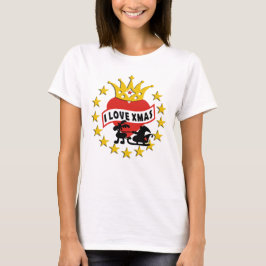 I LIEBE Xmas HEART & CROWN T-Shirt