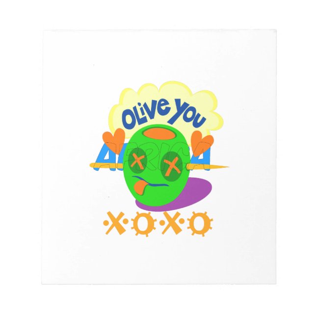 I Liebe XOXO Afrika schönes phantastisches Zitat Z Notizblock (Vorderseite)