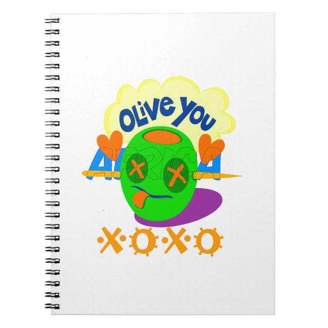 I Liebe XOXO Afrika schönes phantastisches Zitat Z Notizblock (Vorderseite)