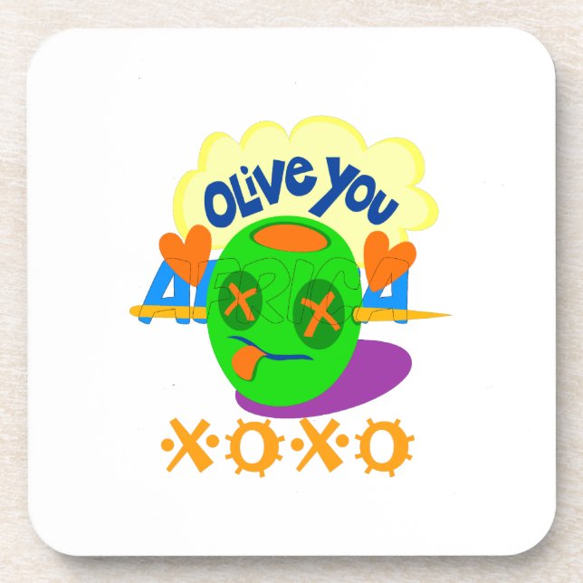 I Liebe XOXO Afrika schönes phantastisches Zitat Z Untersetzer (Vorderseite)