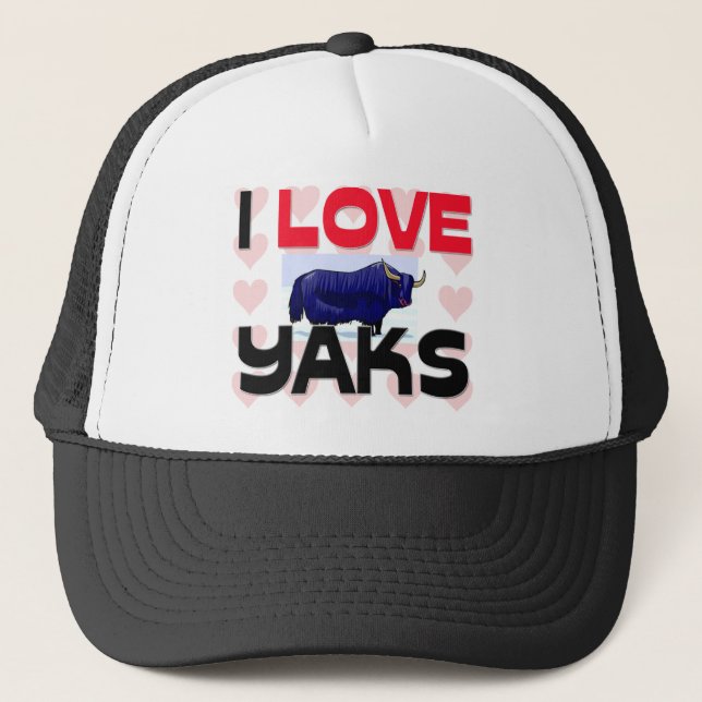 I Liebe-Yak Truckerkappe (Vorderseite)