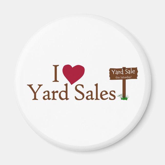 I Liebe Yard Sales Magnet (Vorne)