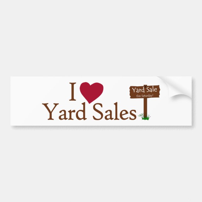 I Liebe-Yard-Verkäufe Autoaufkleber (Vorne)