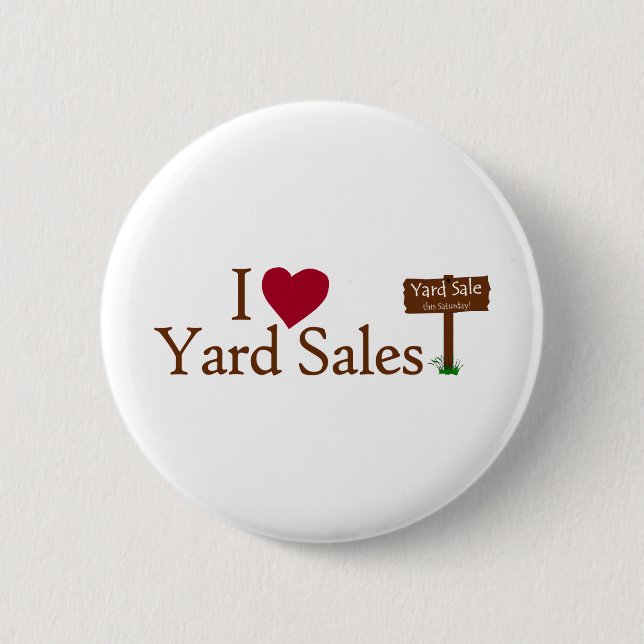 I Liebe-Yard-Verkäufe Button (Vorderseite)