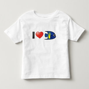 I Liebe Yellowbar Angelfish Kleinkind T-shirt