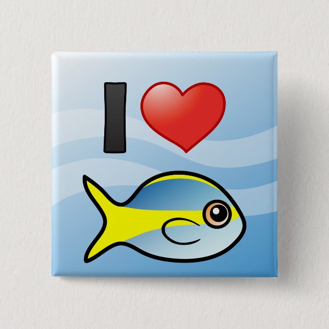 I Liebe Yellowtail Snapper Button (Vorderseite)