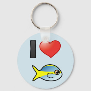 I Liebe Yellowtail Snapper Schlüsselanhänger