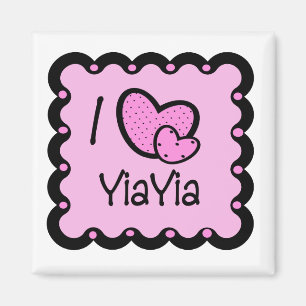 I Liebe YiaYia Niedlich T - Shirt Magnet