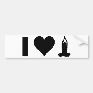 I Liebe-Yoga Autoaufkleber