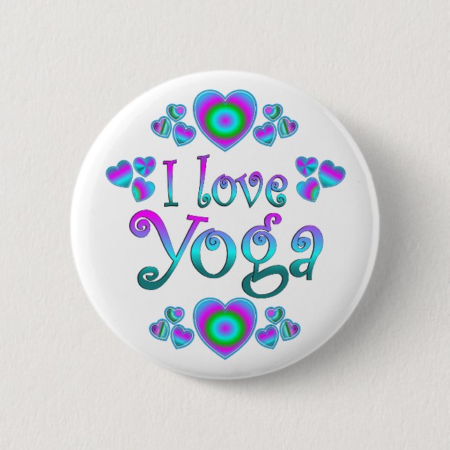 I Liebe-Yoga Button (Vorderseite)