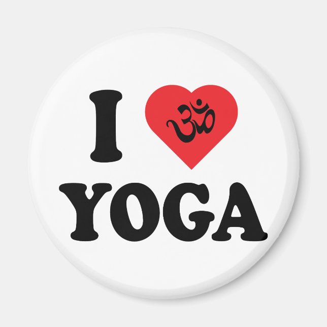 I Liebe Yoga-Geschenk Magnet (Vorne)