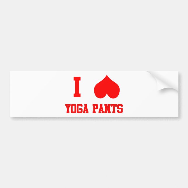 I Liebe-Yoga-Hosen Autoaufkleber (Vorne)