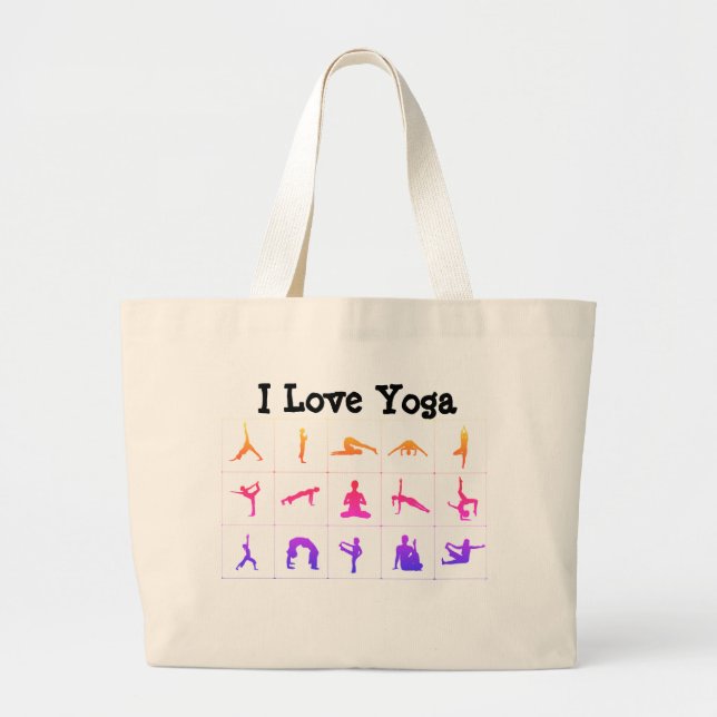 I Liebe Yoga Jumbo Stoffbeutel (Vorne)