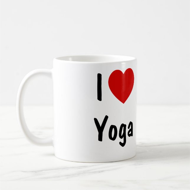 I Liebe Yoga Kaffeetasse (Links)