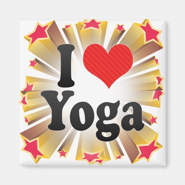 I Liebe Yoga Magnet (Vorne)