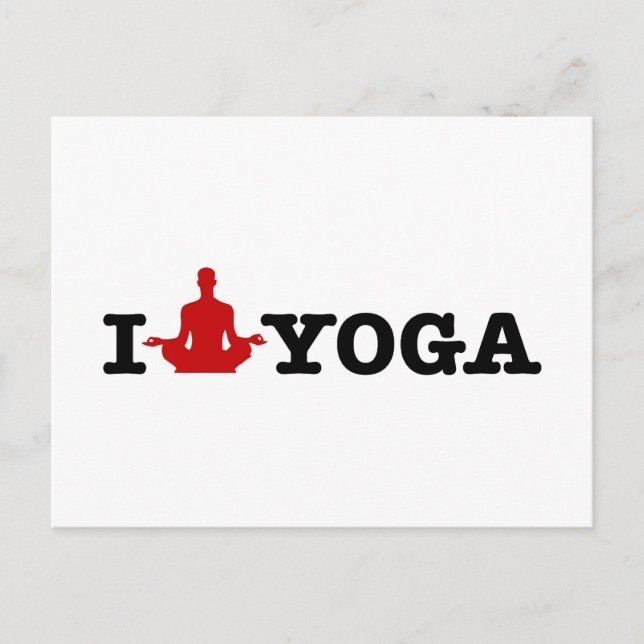 I Liebe Yoga Postkarte (Vorderseite)