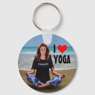 I Liebe Yoga Schlüsselanhänger
