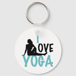 I Liebe Yoga Schlüsselanhänger
