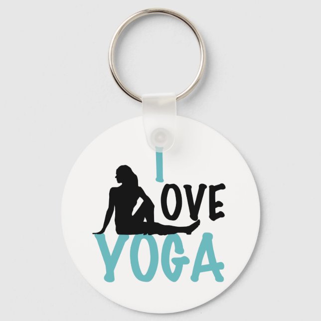 I Liebe Yoga Schlüsselanhänger (Vorderseite)