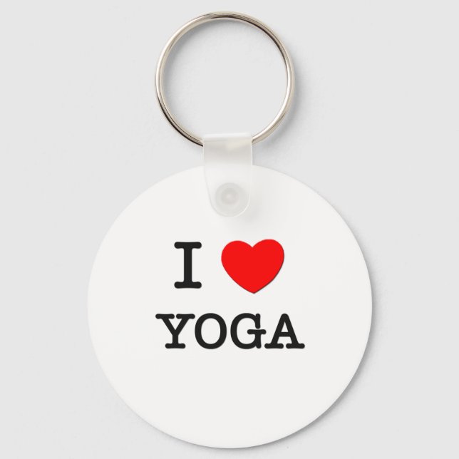 I Liebe Yoga Schlüsselanhänger (Vorderseite)