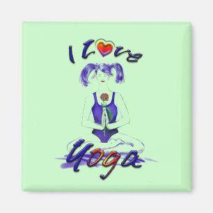 I Liebe-Yogamagnet Magnet