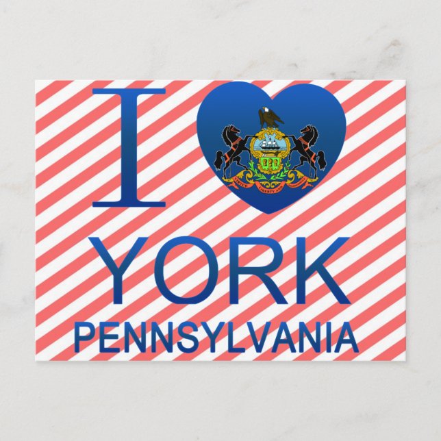 I Liebe York, PA Postkarte (Vorderseite)