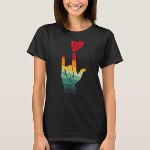 I Liebe You American Sign Language ASL Red Heart V T-Shirt