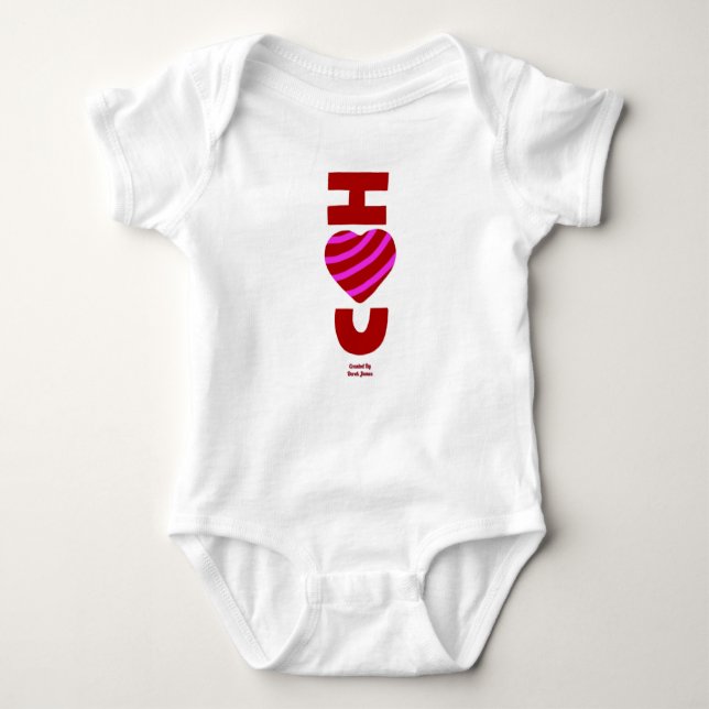 I Liebe You Baby Jersey Bodysuit Strampler (Vorderseite)