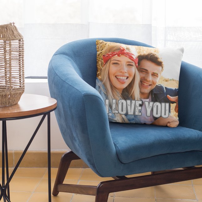 I Liebe You Boyfriend Gift Foto Kissen (I Love You Boyfriend Gift Photo Throw Pillow)