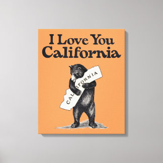 I Liebe You California Bear Hug Leinwanddruck