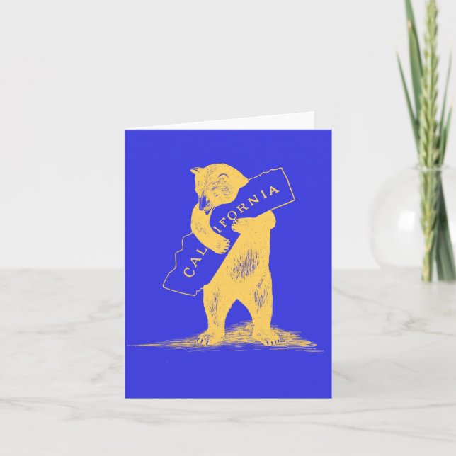 I Liebe You California - Blue and Gold Karte (Vorderseite)