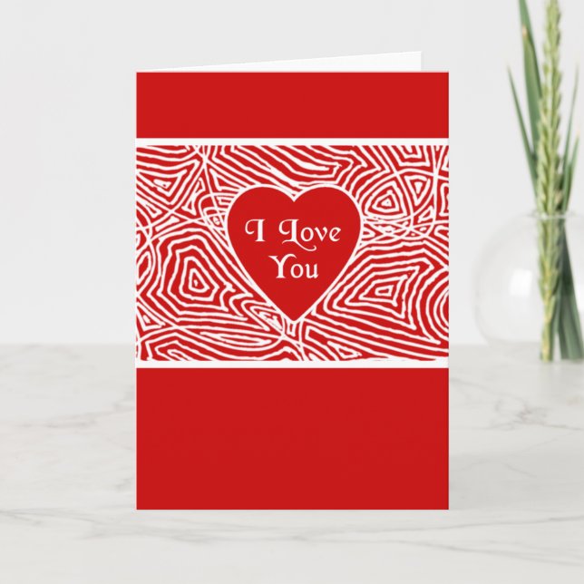 I Liebe You Card Karte (Vorderseite)