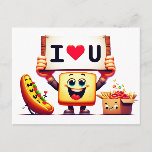 I Liebe You Cards Postkarte (Vorderseite)