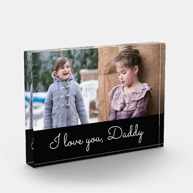 I Liebe You Daddy Script / Collage Fotoblock (Links)