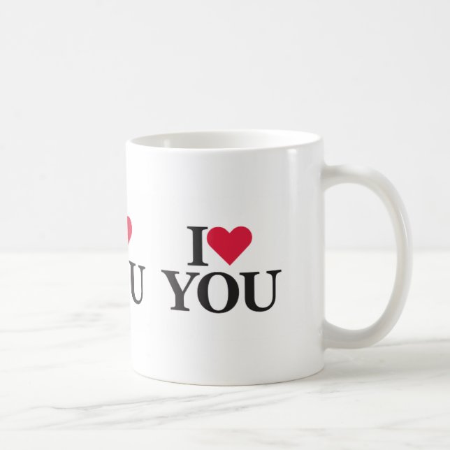 I LIEBE YOU" Dragon Tasse Watercolor Fantasy on Ba (Rechts)