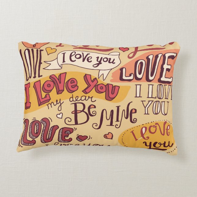 "I Liebe you" Drehkissen Dekokissen (Rückseite)