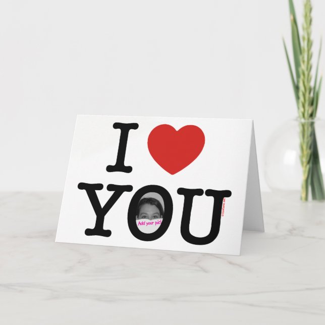 I Liebe You Foto Card Karte (Vorderseite)