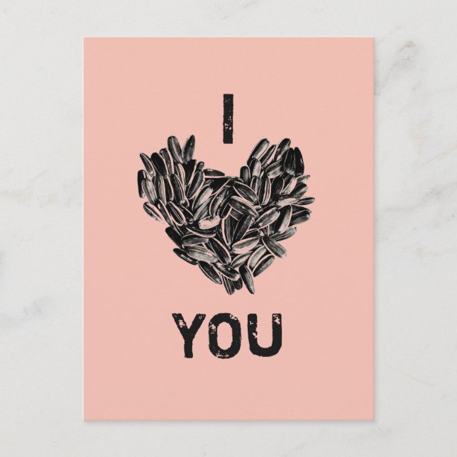 "I Liebe You" Funny Niedlich Cool einzigartig Postkarte (Vorderseite)