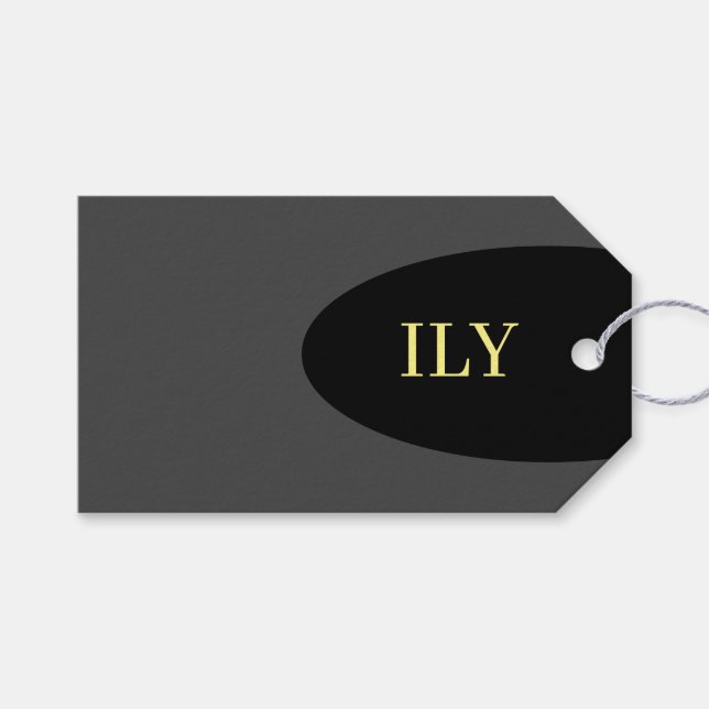 "I Liebe You"-Geschenkmarke Geschenkanhänger (Vorderseite (Horizontal))