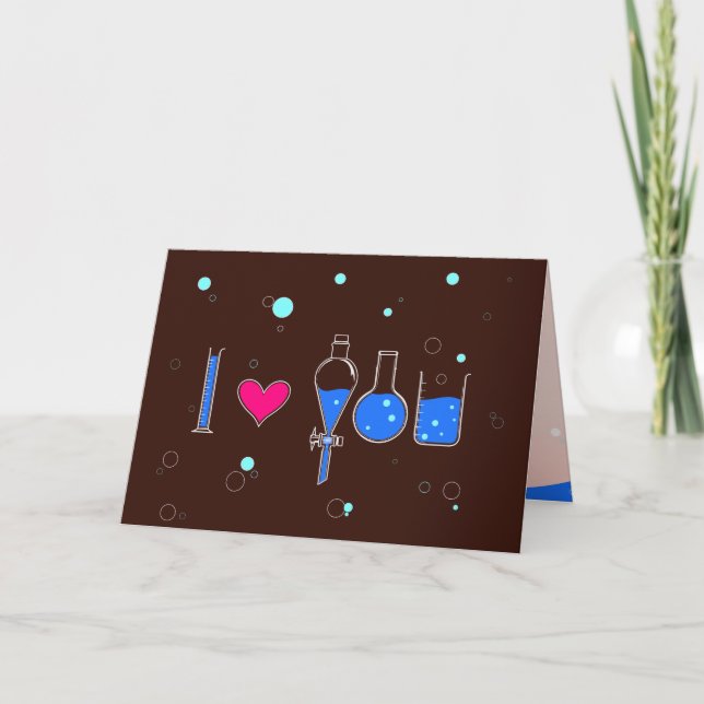 "I Liebe you", geschrieben durch Glaswaren, benutz Karte (Vorderseite)