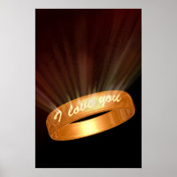 "I Liebe you" Goldener Ring