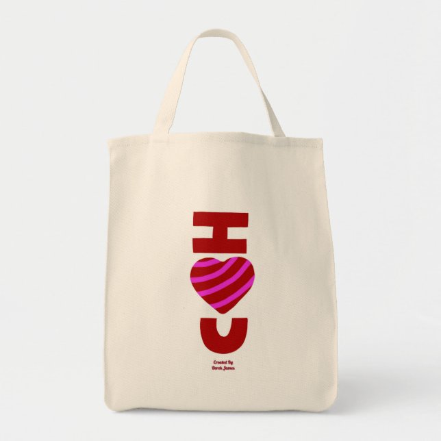 I Liebe You Grocery Tasche (Vorne)