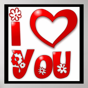 "I LIEBE YOU" GROOVY BLUME POSTER