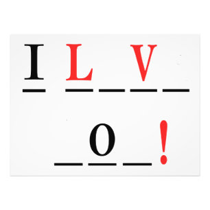 I Liebe You-Hangman Style by Shirley Taylor Fotodruck