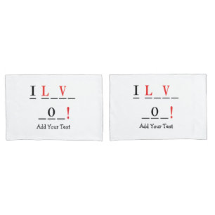 I Liebe You-Hangman Style by Shirley Taylor Kissenbezug