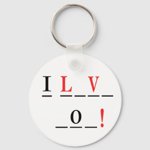 I Liebe You-Hangman Style by Shirley Taylor Schlüsselanhänger