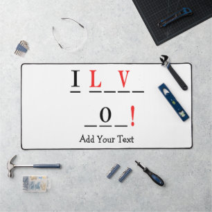 I Liebe You-Hangman Style by Shirley Taylor Schreibtischunterlage