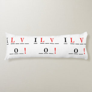 I Liebe You-Hangman Style by Shirley Taylor Seitenschläferkissen